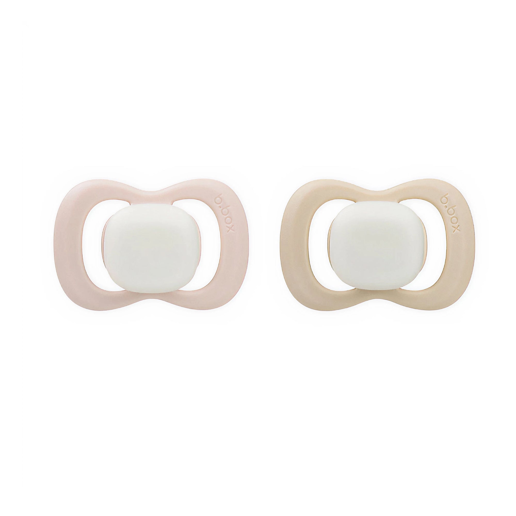 B.Box Glow Pacifier Twin Pack Blush + Latte