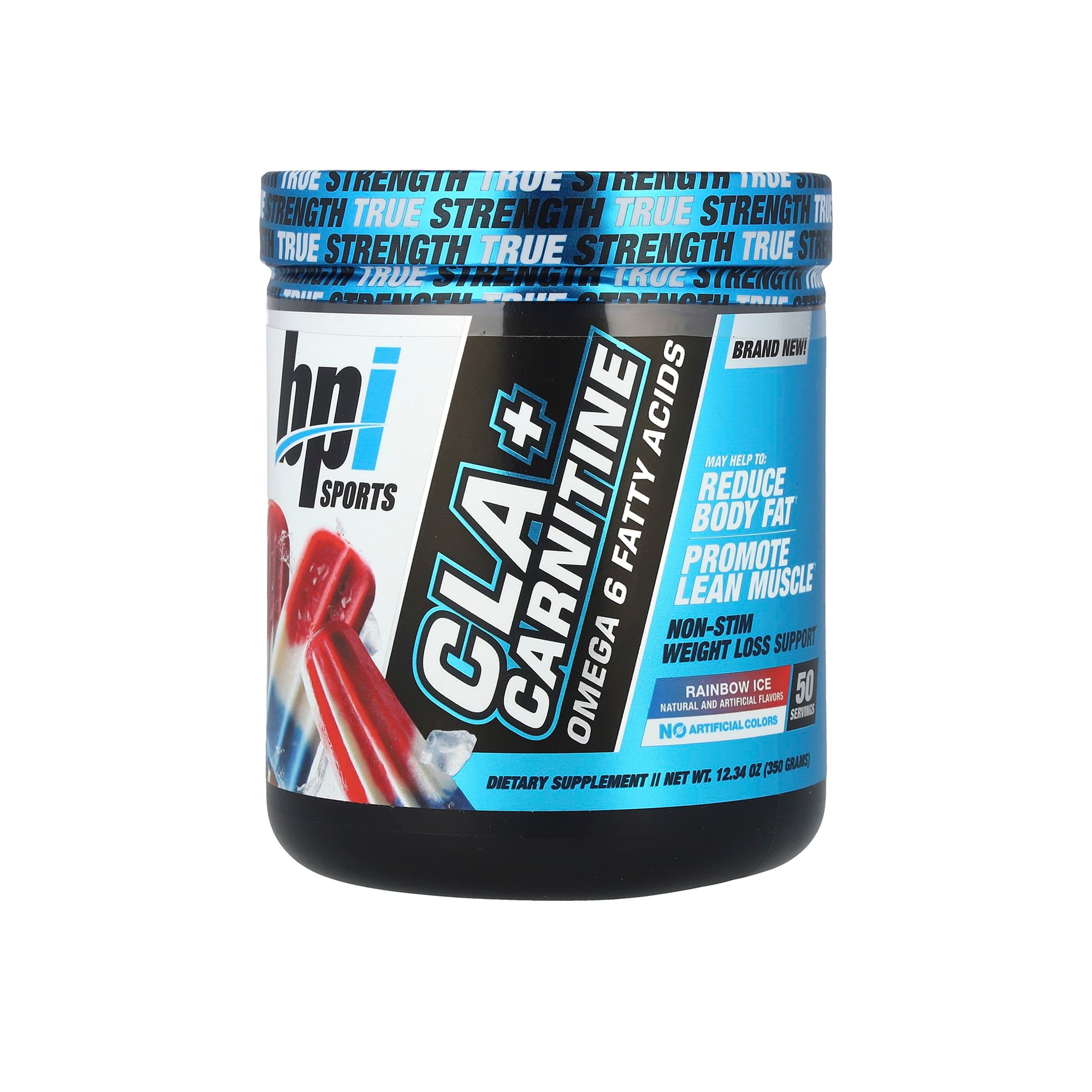 BPI Sports CLA + Carnitine Non-Stim Fat Burner – Rainbow Ice 350g (50 Servings)