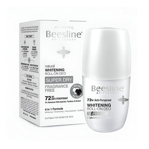 Beesline Deodorant Roll On 50ml Whitening Super Dry Fragrance Free