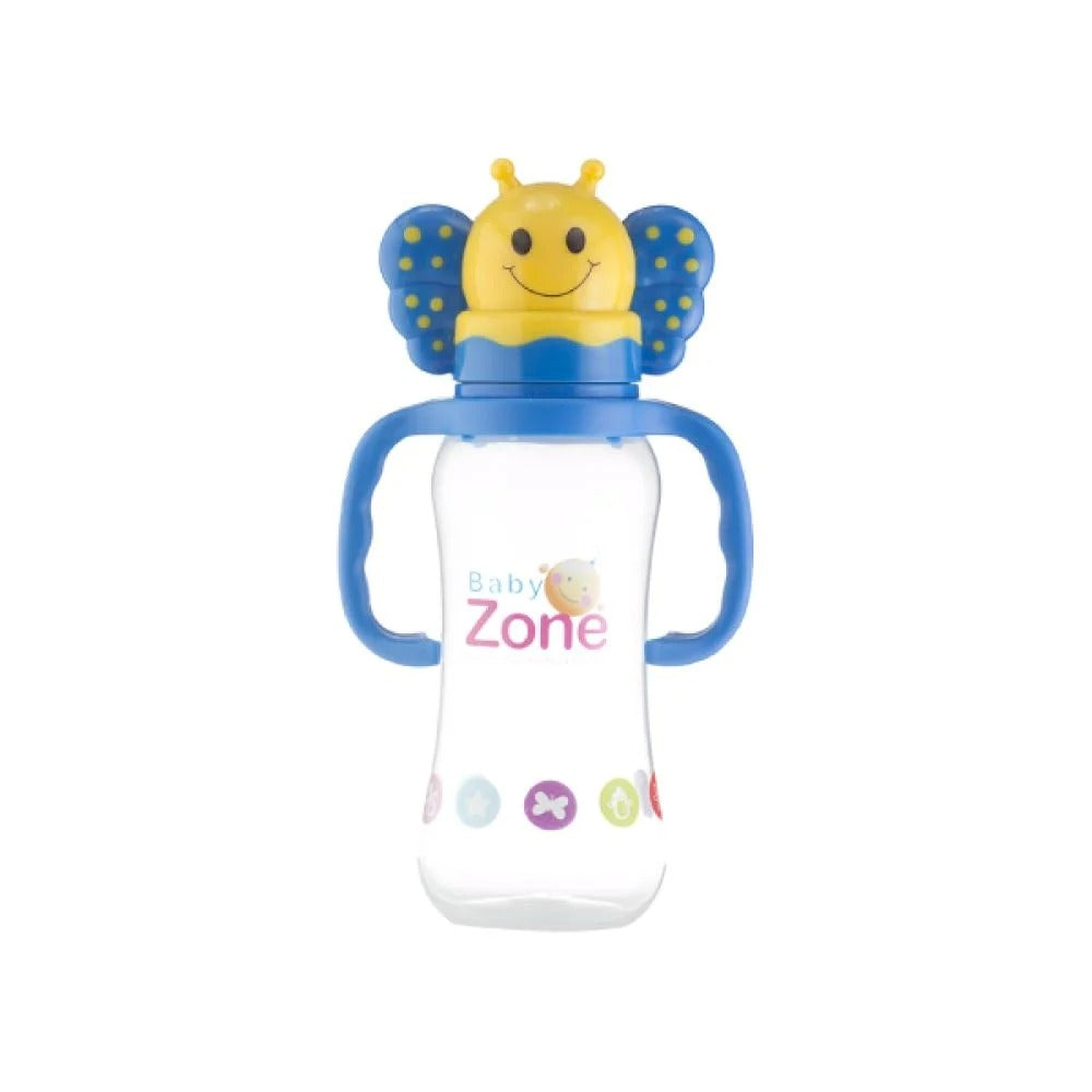 Baby Care Zone Feed Bottle 250ml Plastic with hande Bee Shaped
