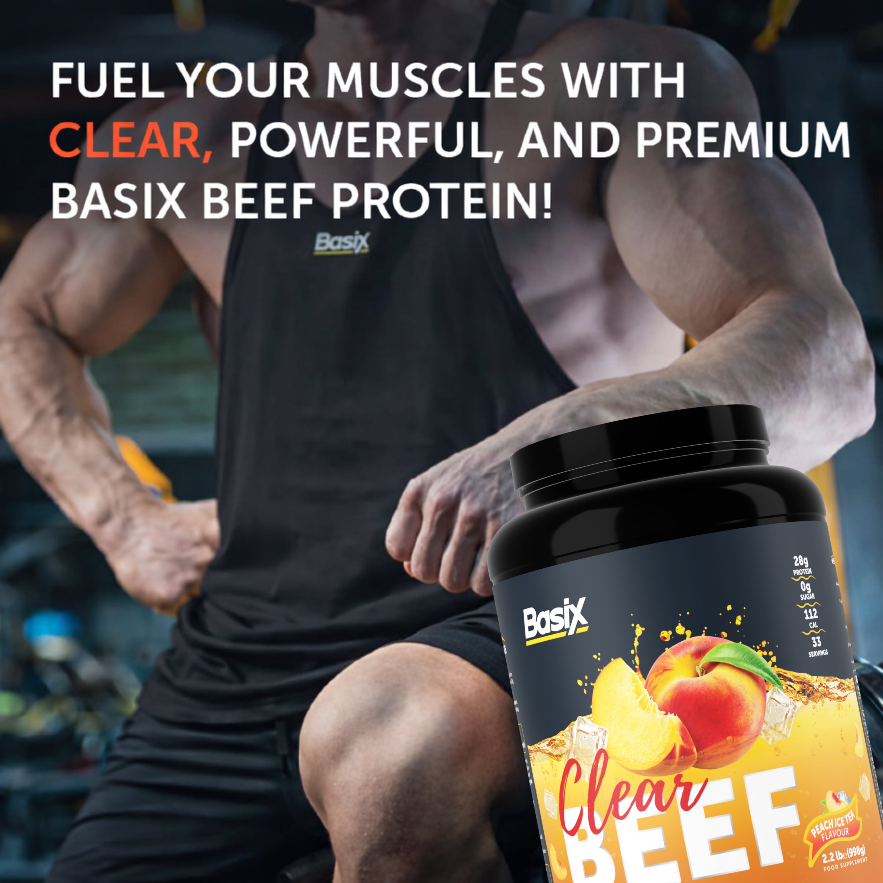 Basix Clear Beef Protein Isolate – Sugar-Free Paleo Supplement Powder