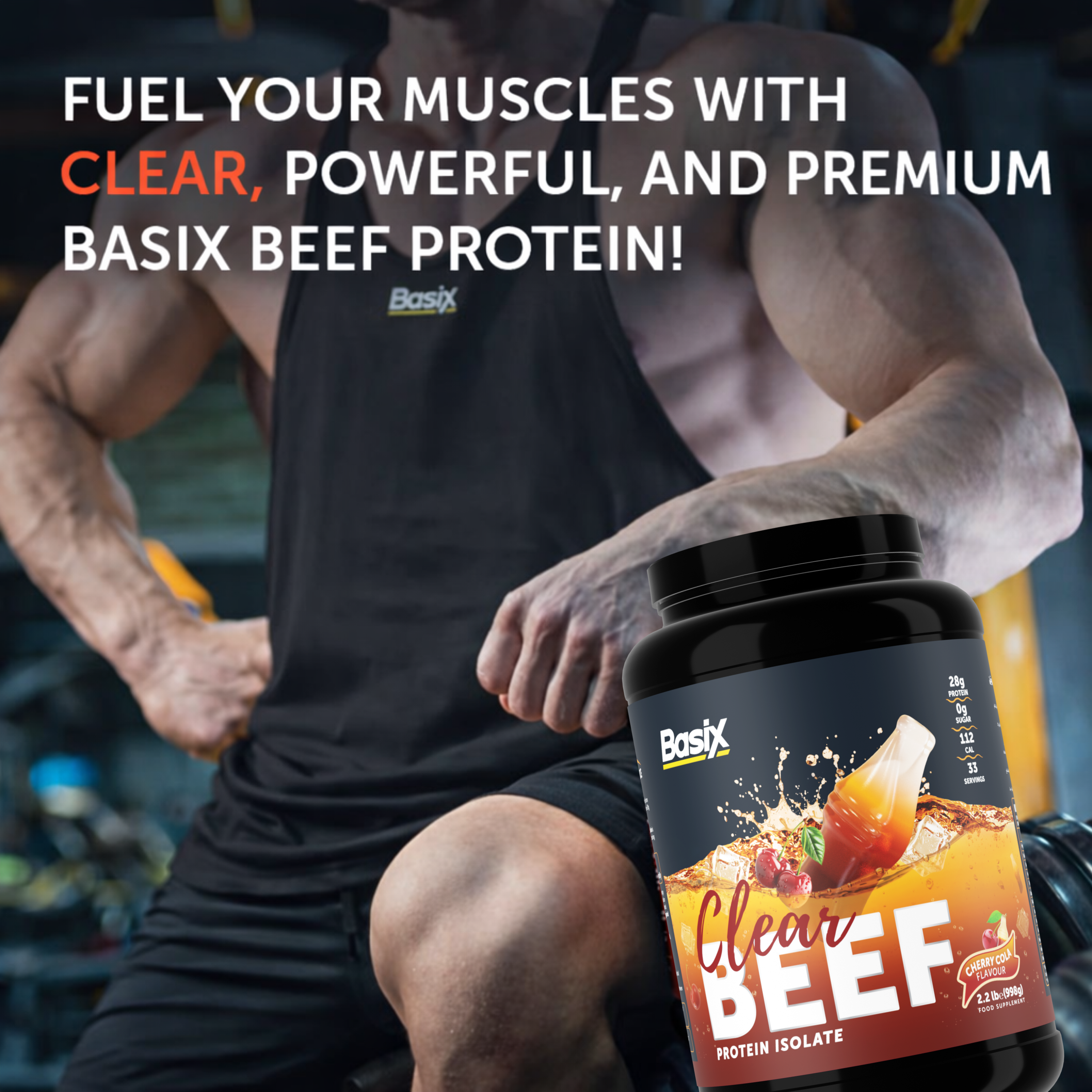 Basix Beef Protein Iso Cherry Cola 2.2lb