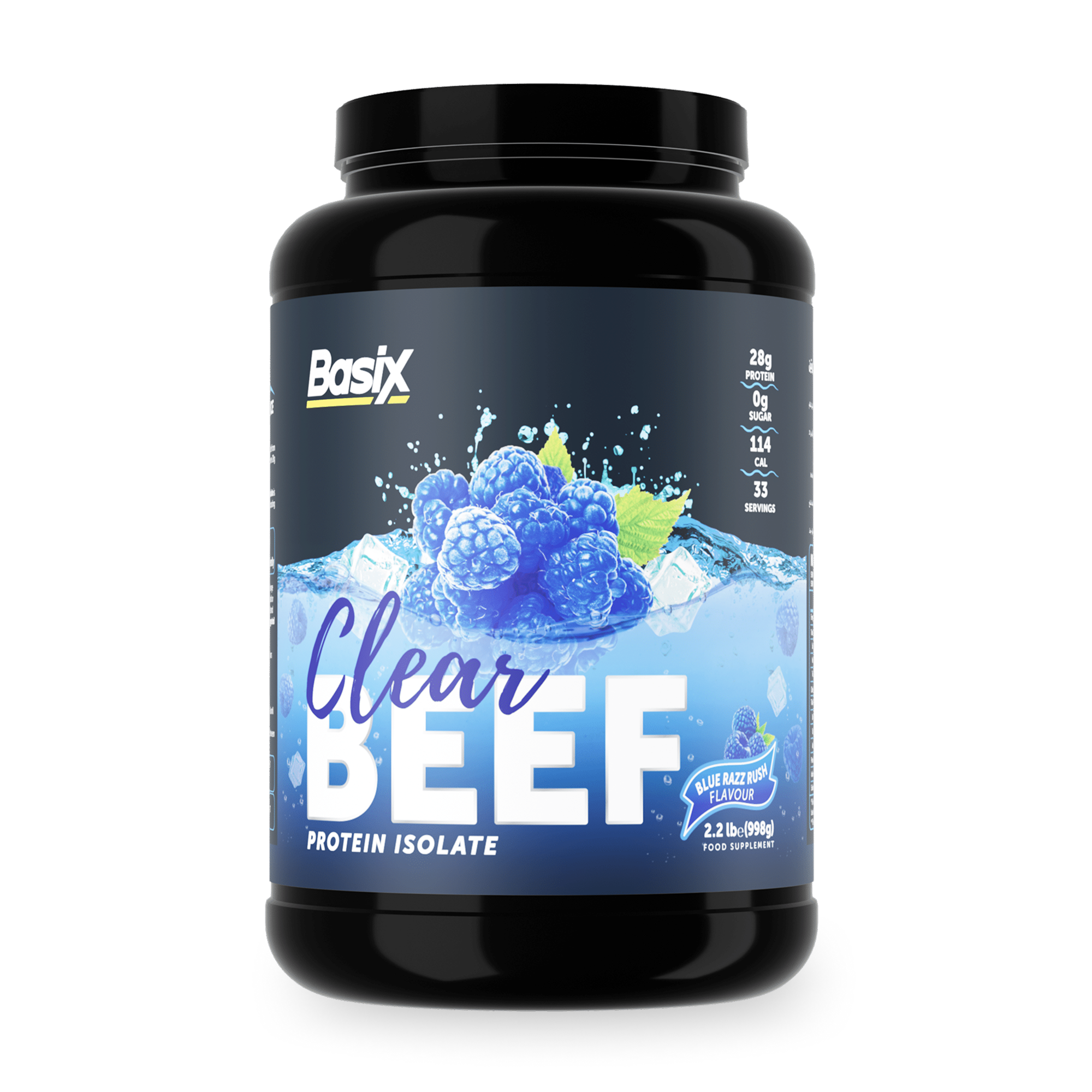 Basix Beef Protein Blue Razz Rush 2.2lb
