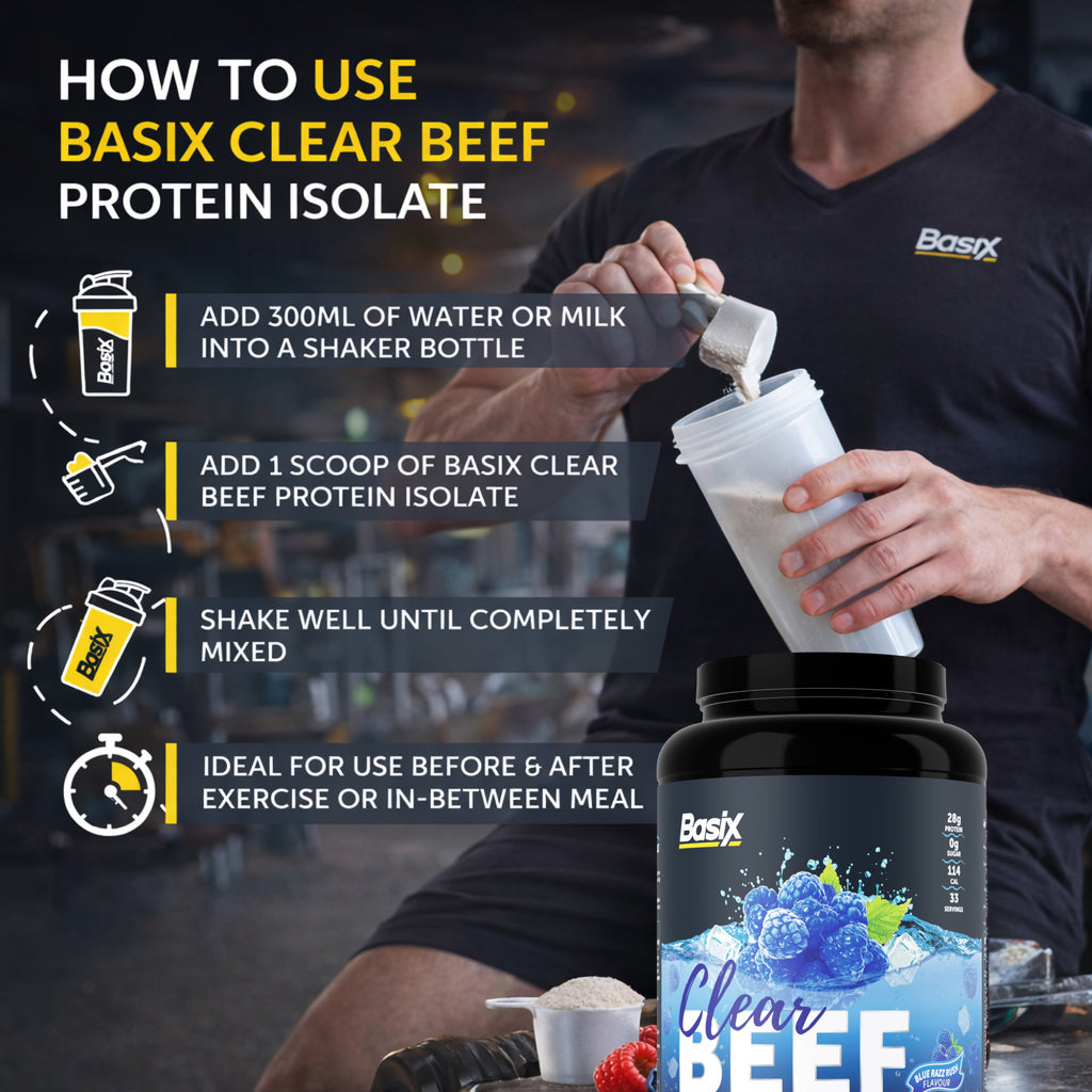 بروتين لحم بقري من باسيكس بنكهة التوت الأزرق 2.2 رطل