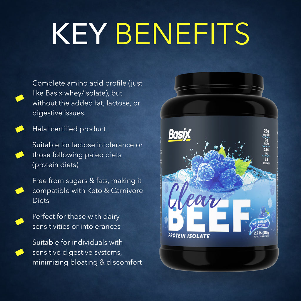 بروتين لحم بقري من باسيكس بنكهة التوت الأزرق 2.2 رطل