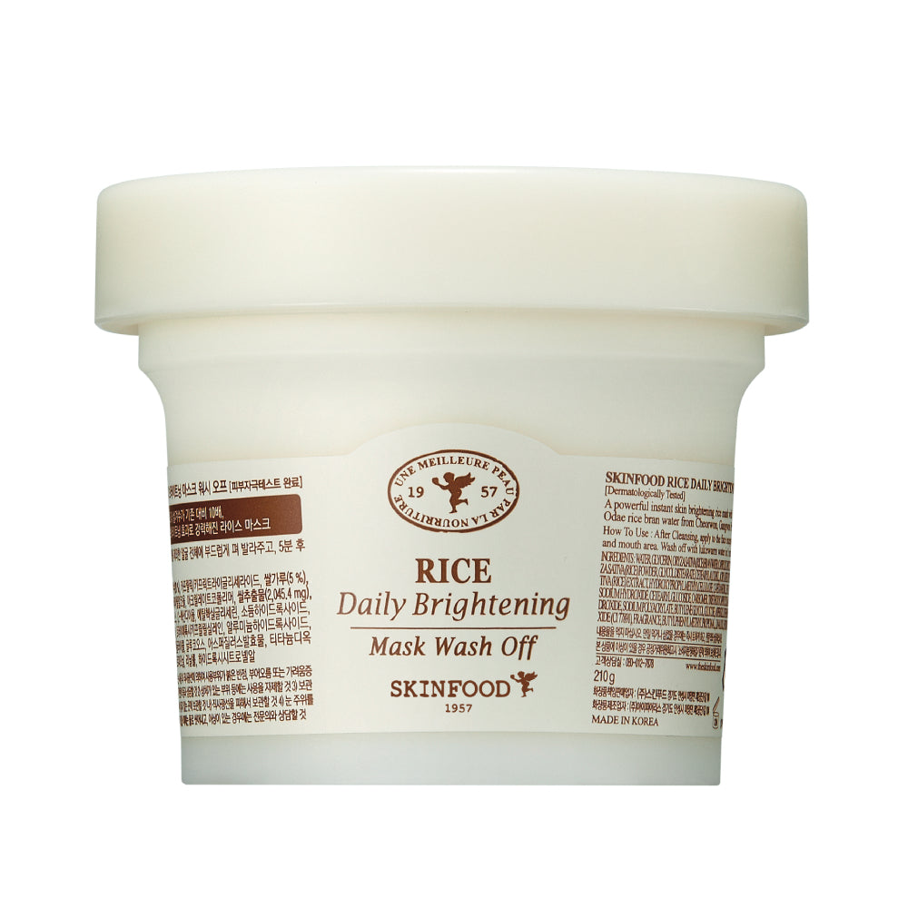Skin food face mask 210g rice for brightening rinse off