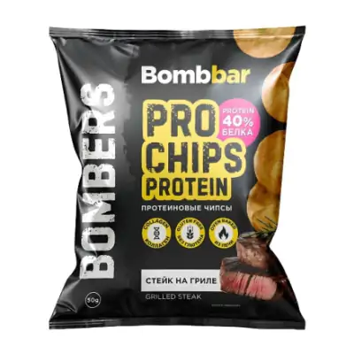 BOMBBAR Protein Pro Chips Grilled steak 50g