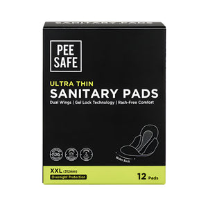 فوط Pee Safe 12 فوطة XXL فوط رفيعة للغاية مع أجنحة ليلية طويلة إضافية