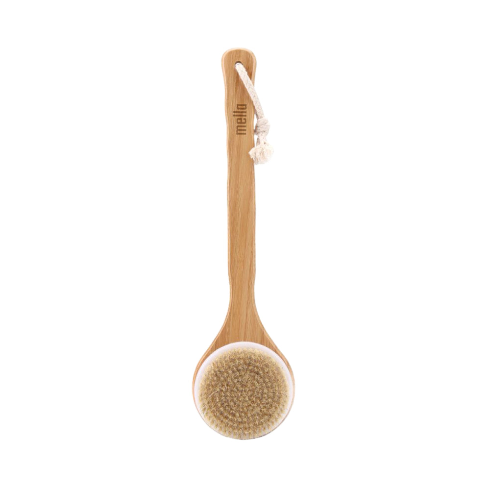 Mella Body Brush Wooden With Nylon Bristles And Long Handle