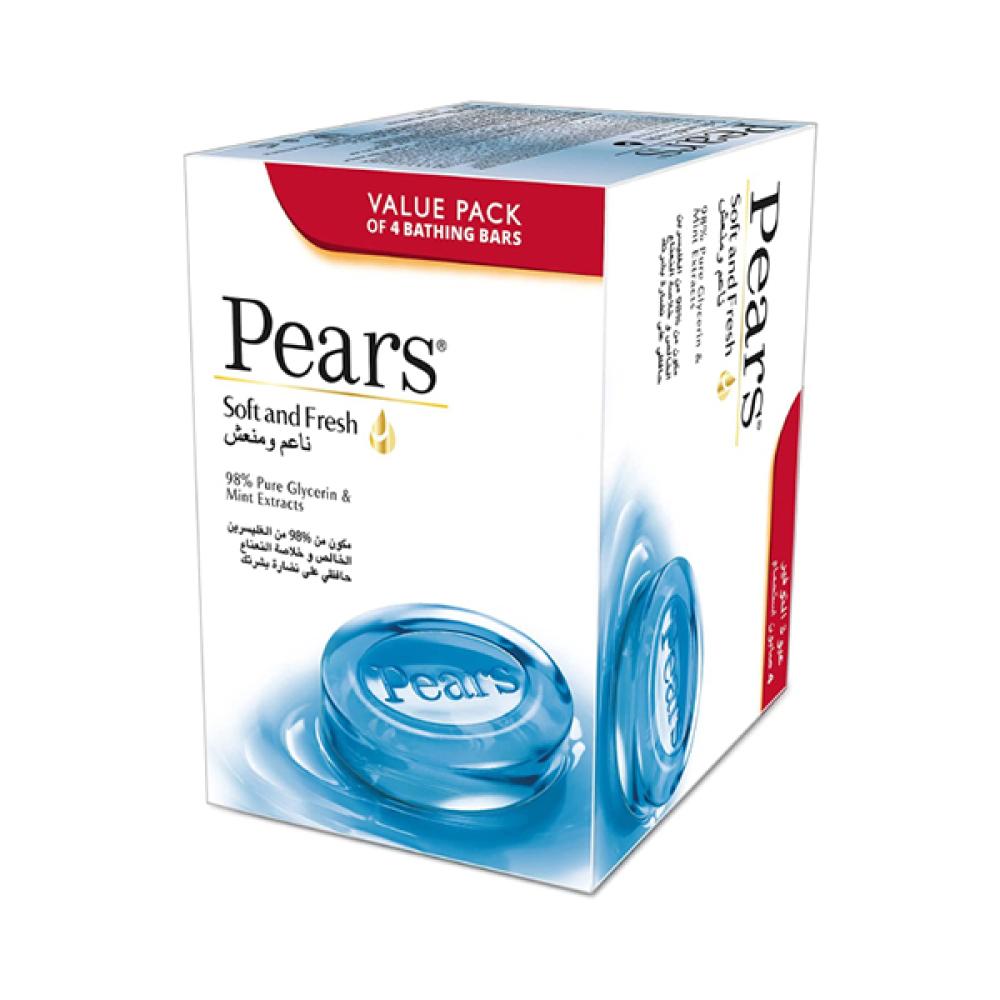Pears bar soap 125g x4 special offer soft and refreshing