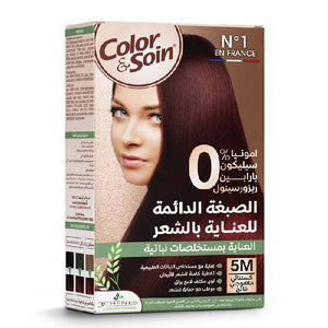 Color & Soin Hair Color Kit 135ml Without Ammonia 5M Light Mahogany Chestnut v2