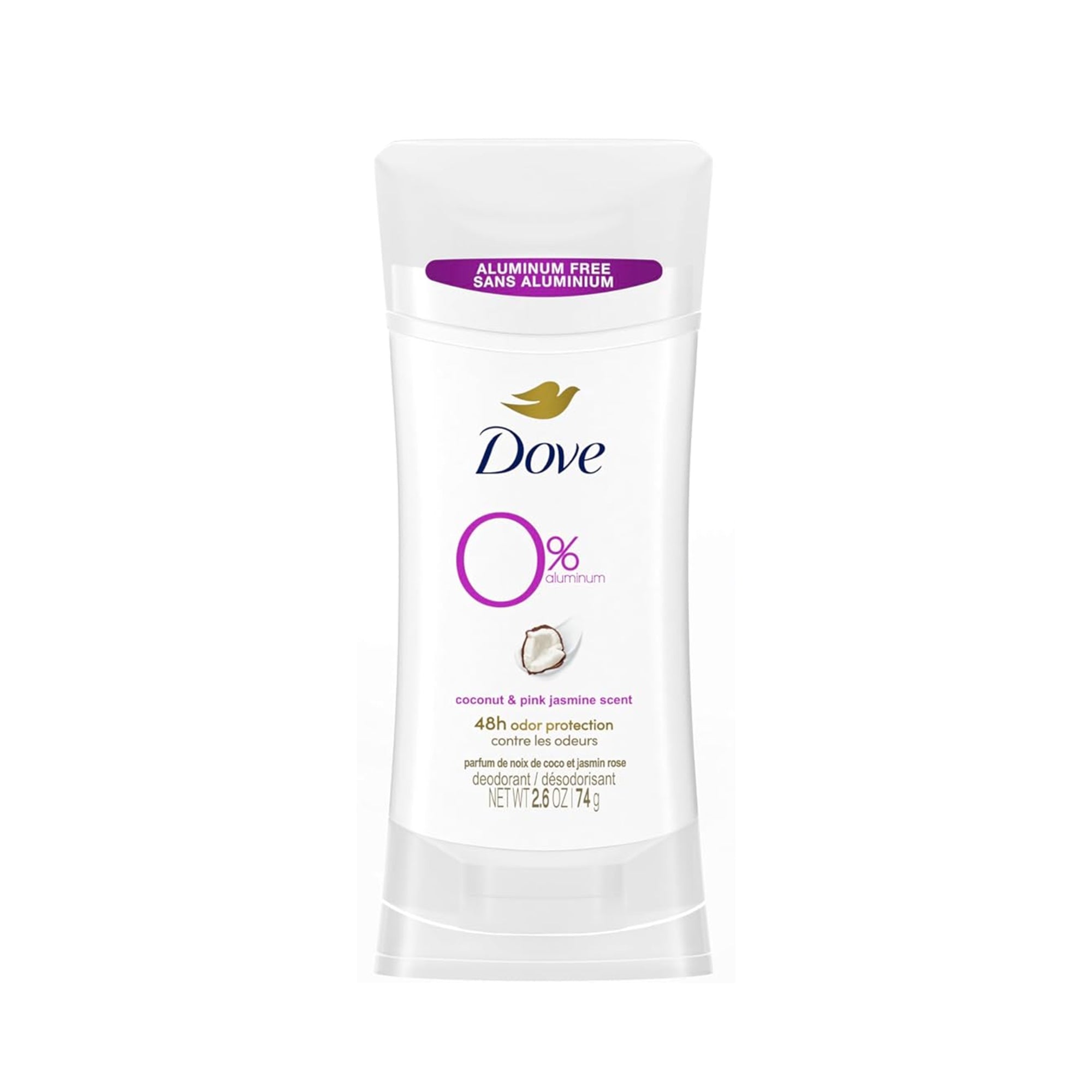 Dove Aluminum-Free Deodorant Stick – Coconut & Pink Jasmine 74g