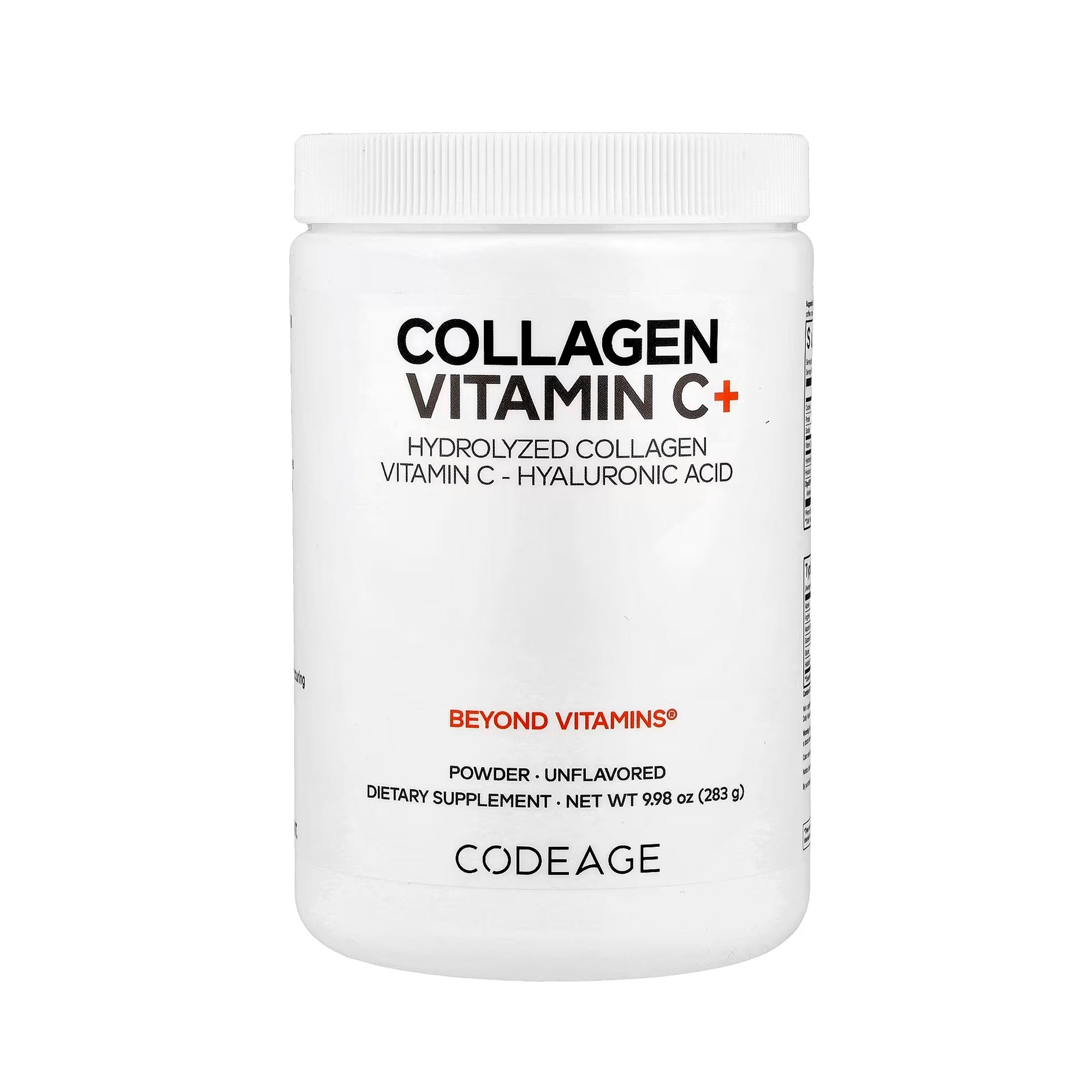 مسحوق Codeage الكولاجين مع فيتامين C+ بدون نكهة - 9.98 أونصة (283 غ)