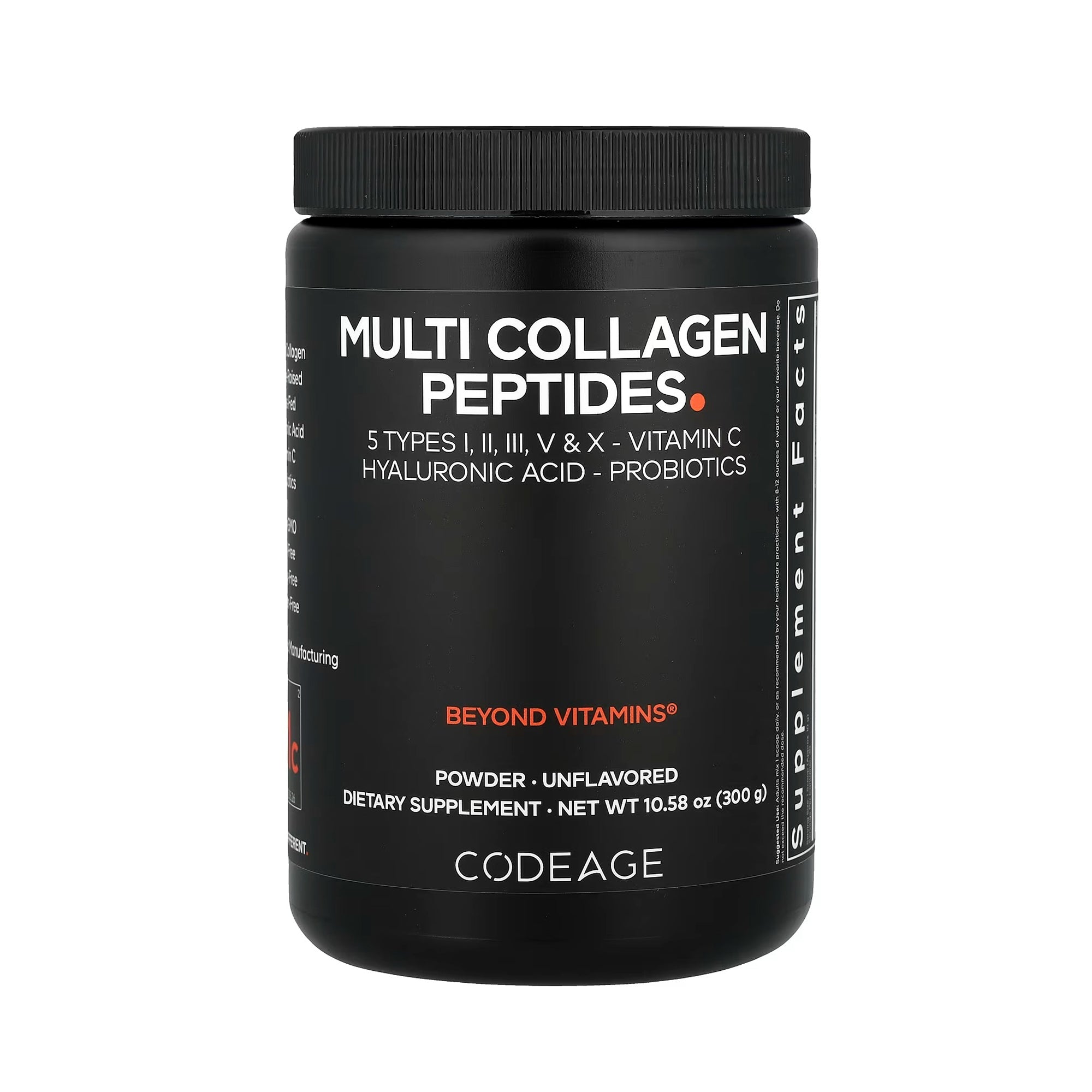 Codeage مسحوق ببتيدات الكولاجين المتعدد بدون نكهة 10.58 أونصة (300 غ)