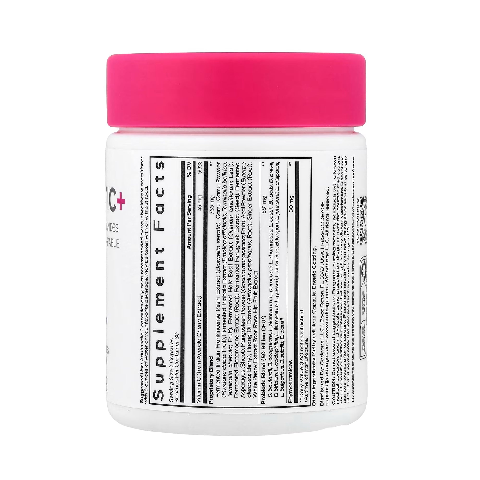Codeage Skin Probiotic+ - 60 كبسولة