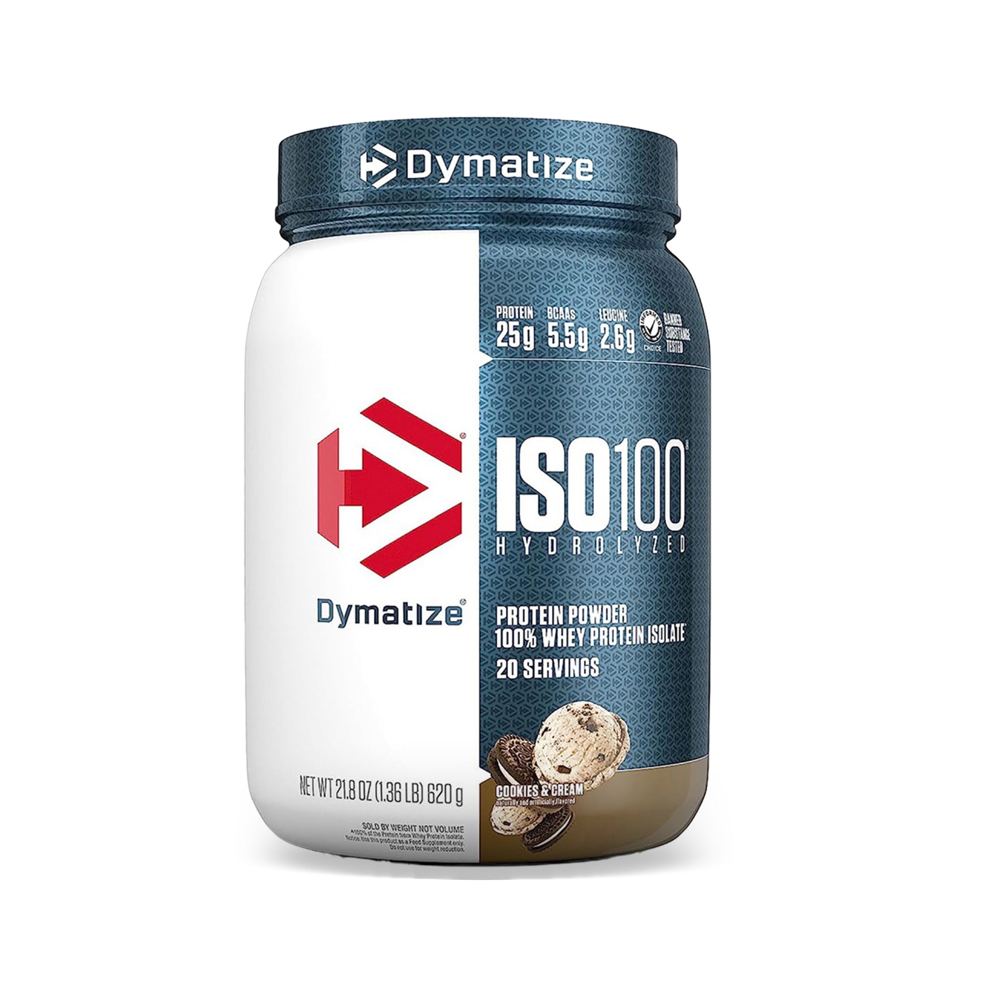 Dymatize ISO 100 Whey Protein Isolate – Cookies & Cream – 1.36 LB