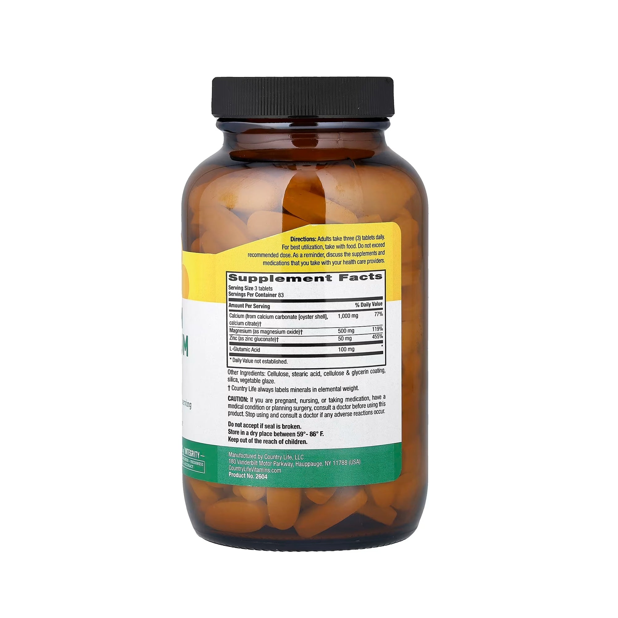 Country Life Cal-Mag-Zinc - 250 Tablets