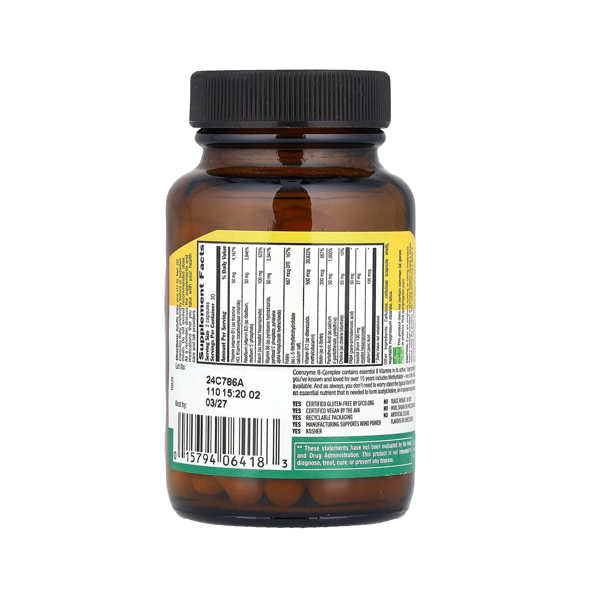 Country Life Coenzyme B-Complex  - 60 Vegan Caps