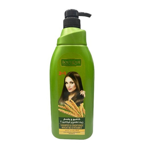 Boutique Hair Shampoo & Conditioner 1000ml 2in1 Wheat Oil And Vitamin E