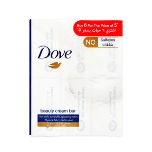 Dove Beauty Cream Bar Soap Blue (5+1 Free) 125g