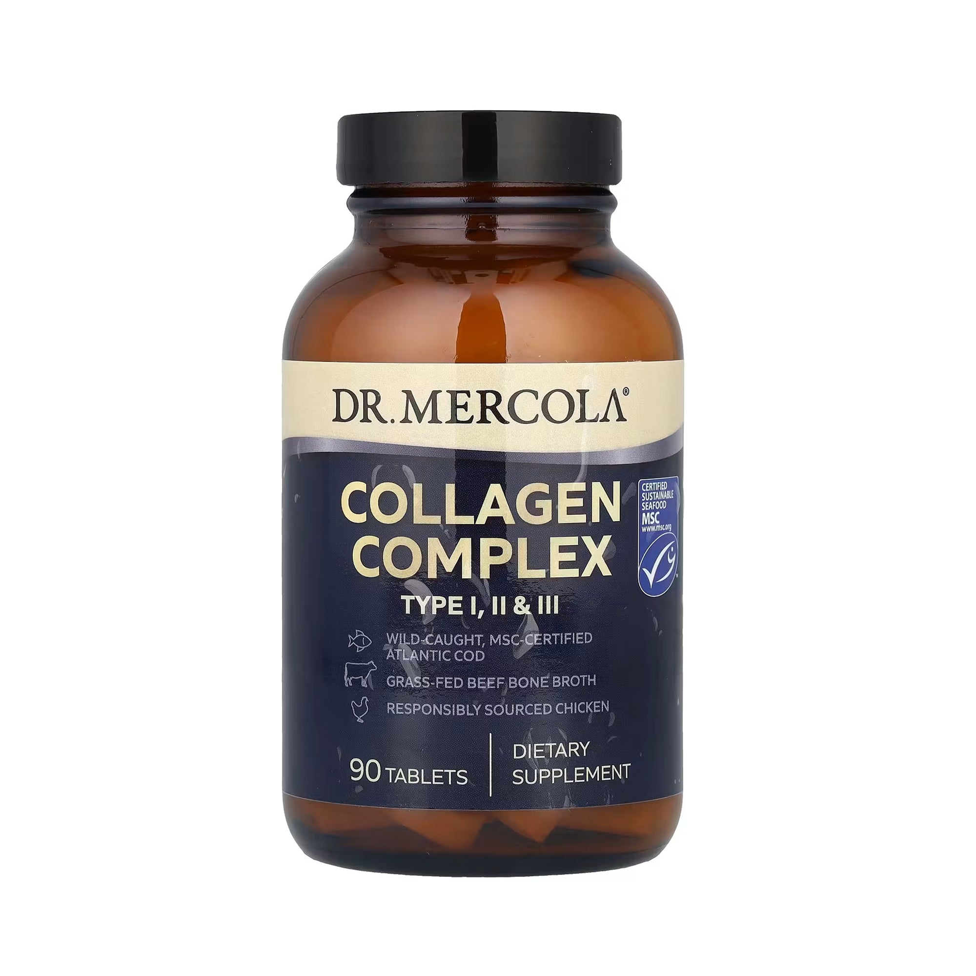 Dr. Mercola مركب الكولاجين، النوع الأول والثاني والثالث - 90 قرص