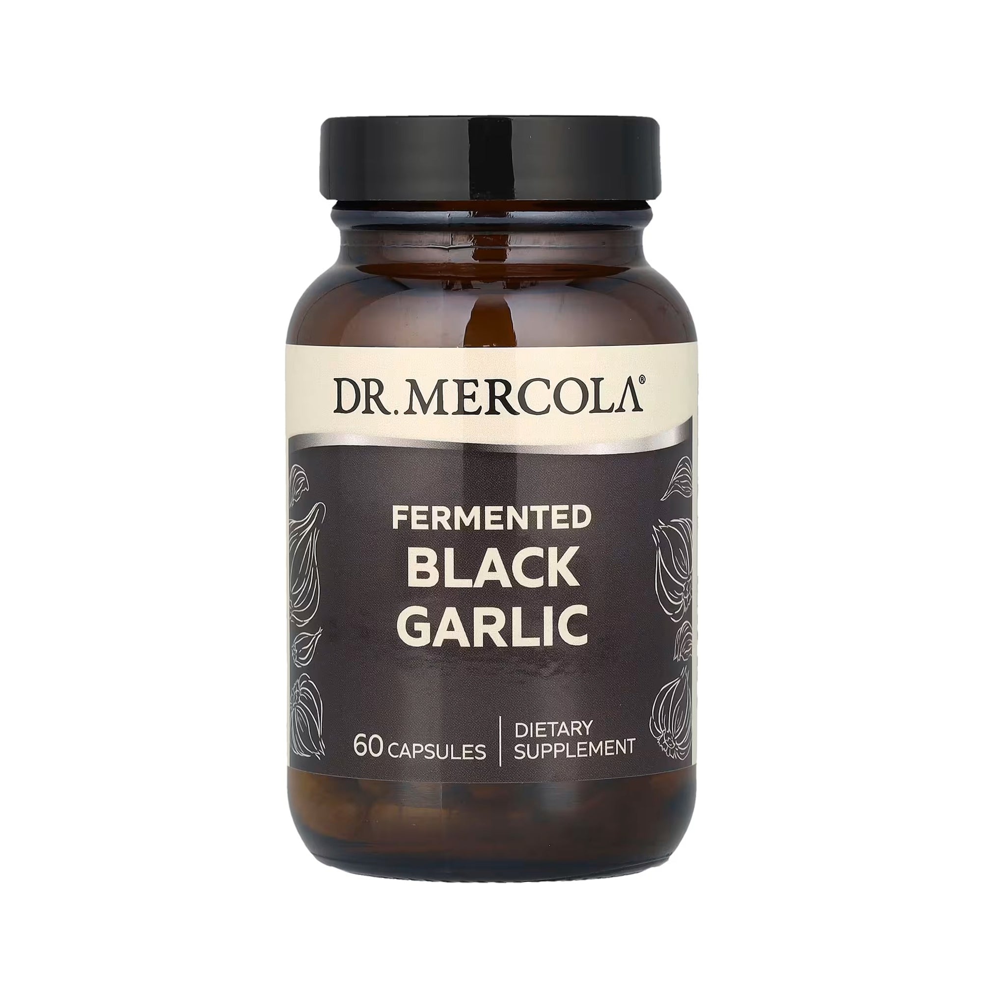Dr. Mercola Fermented Black Garlic - 60 Capsules