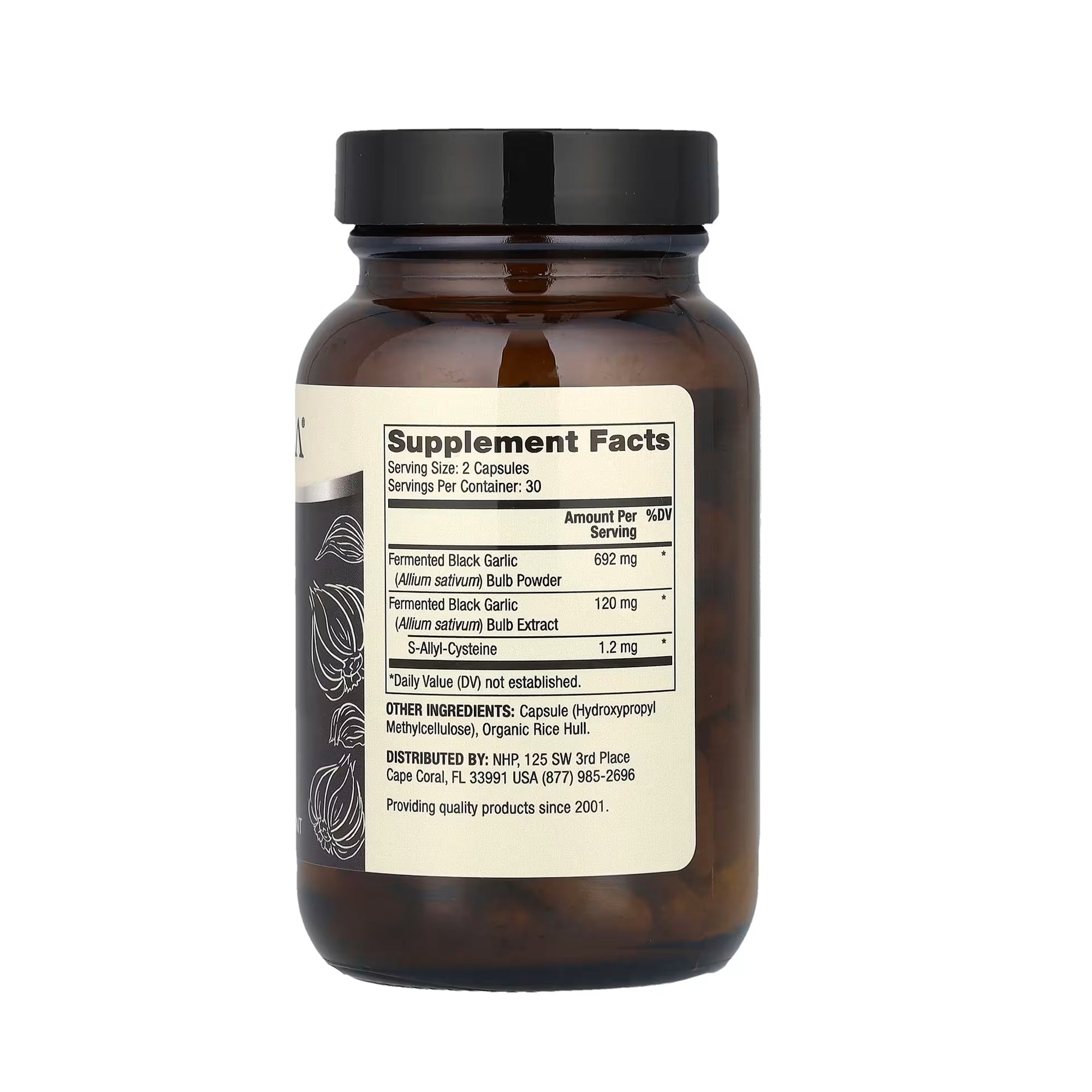 Dr. Mercola Fermented Black Garlic - 60 Capsules