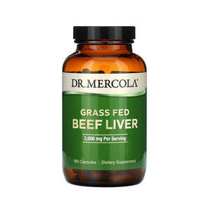 Dr. Mercola كبد البقر الذي يتغذى على العشب 3000mg - 180 كبسولة