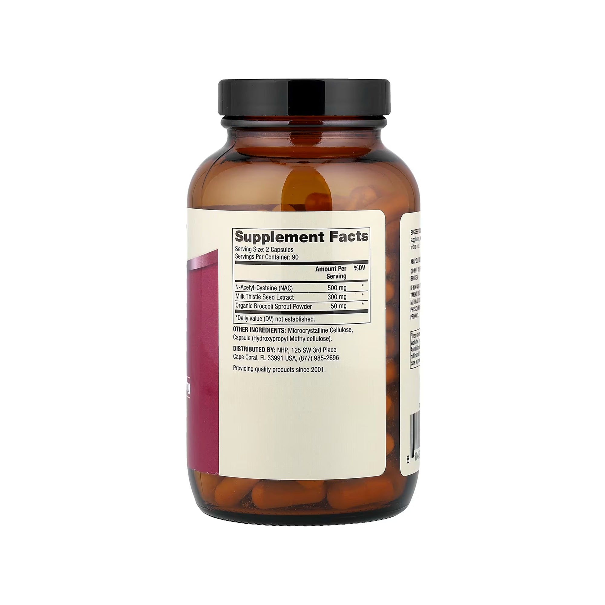 Dr. Mercola NAC with Milk Thistle 500 mg - 180 Capsules