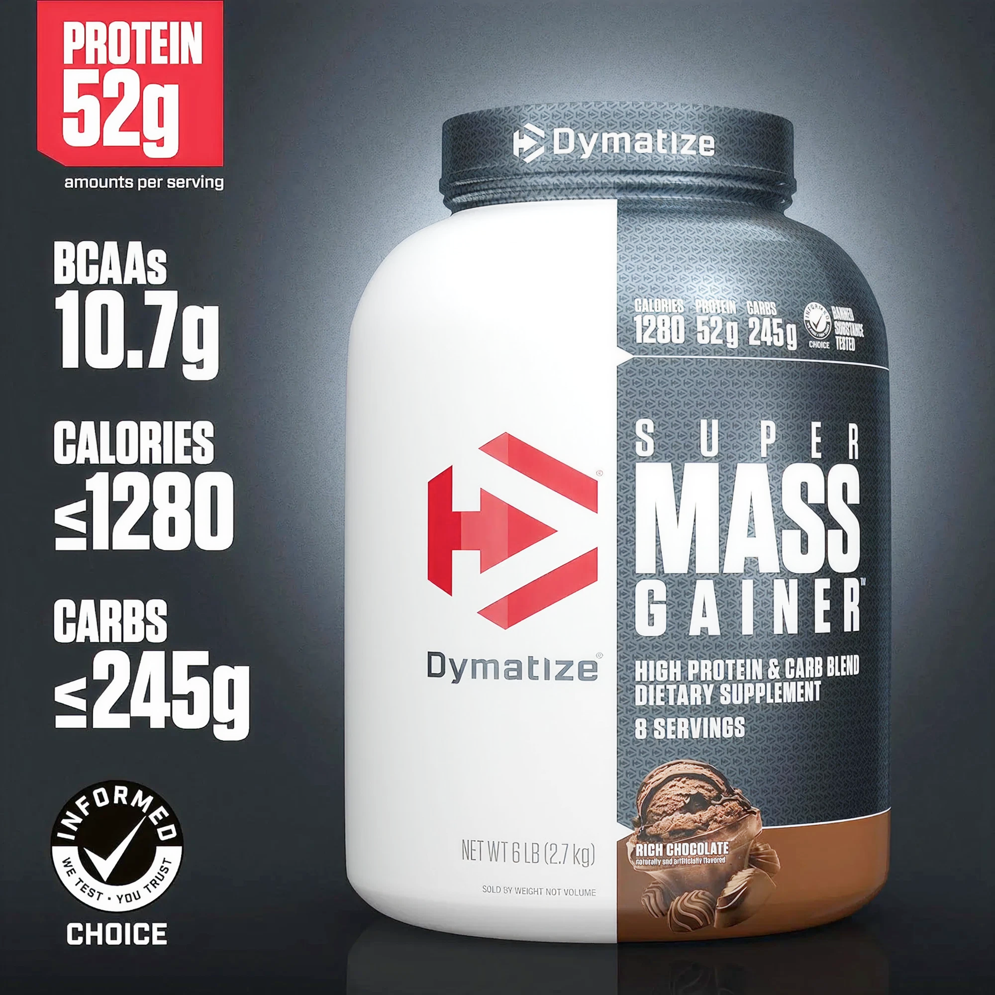 دايماتيز سوبر ماس جاينر - شوكولاتة غنية - 6 أرطال