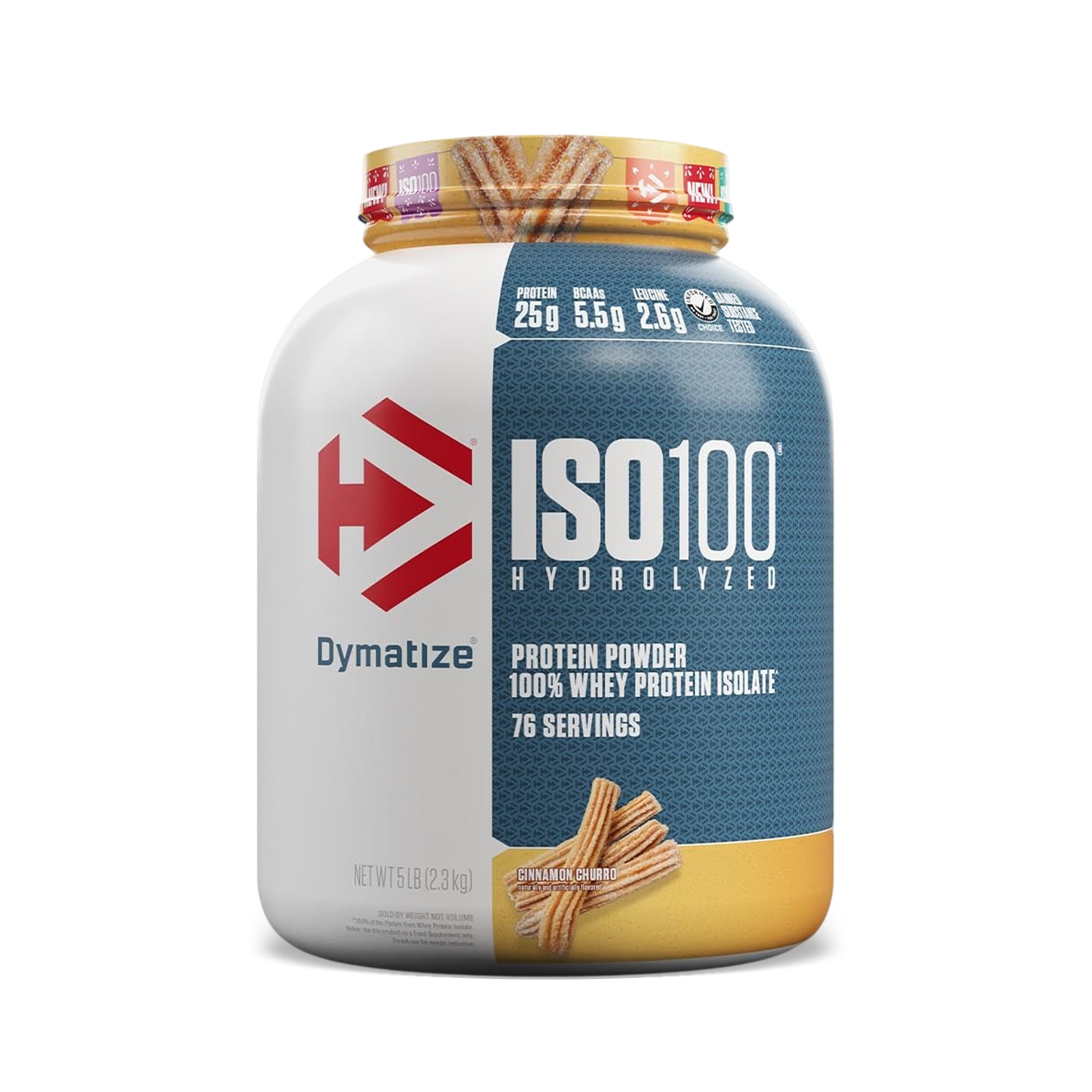 Dymatize ISO 100 Whey Protein Isolate – Cinnamon Churro – 5 lbs (2.3kg)