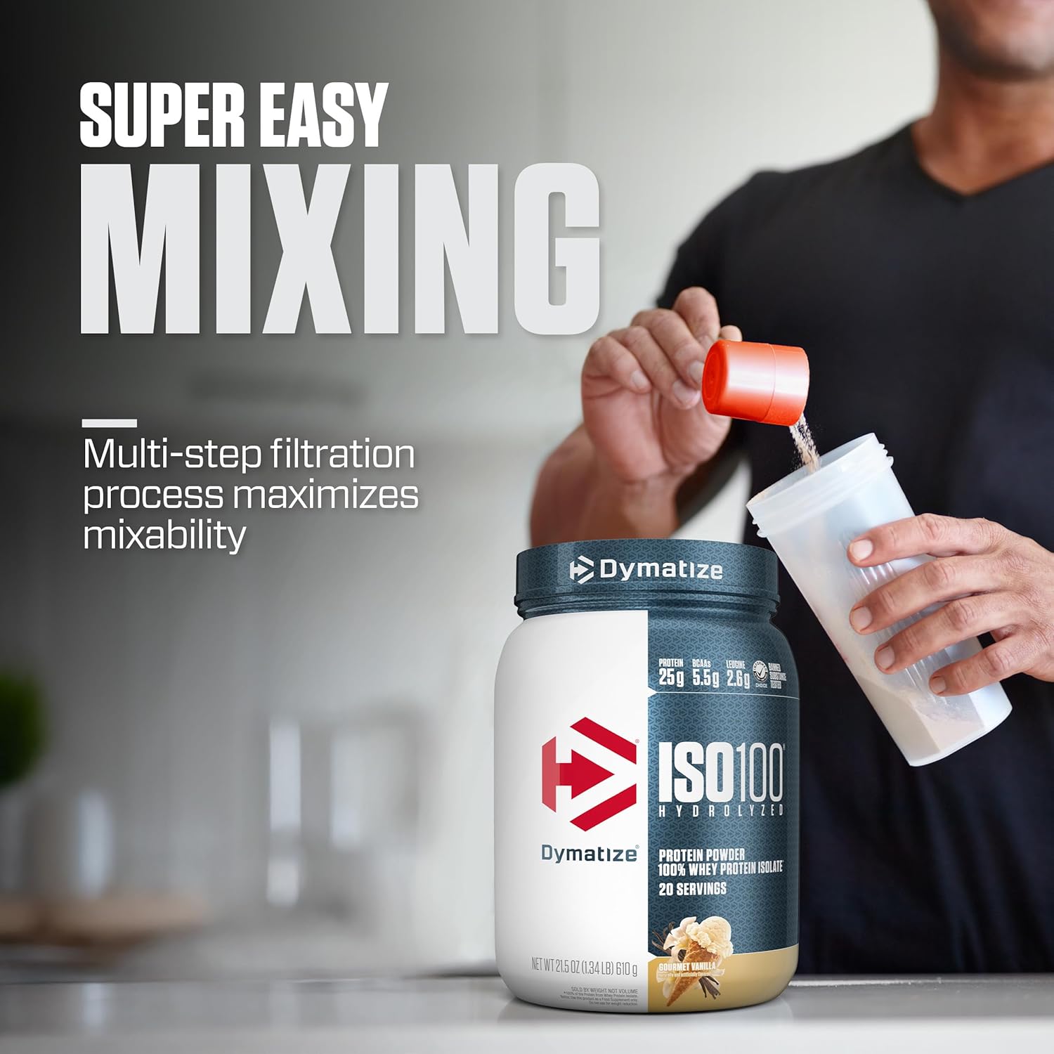 Dymatize ISO 100 - Gourmet Vanilla - 20 Ser - 1.34 LB