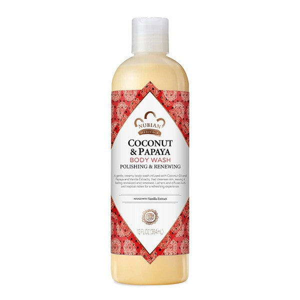 Nubian heritage body wash 384ml coconut and papaya