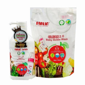 Farlin Baby Bottle Cleaner 700 Ml + 700 Ml Bottle + Bottle Cleaning Brush