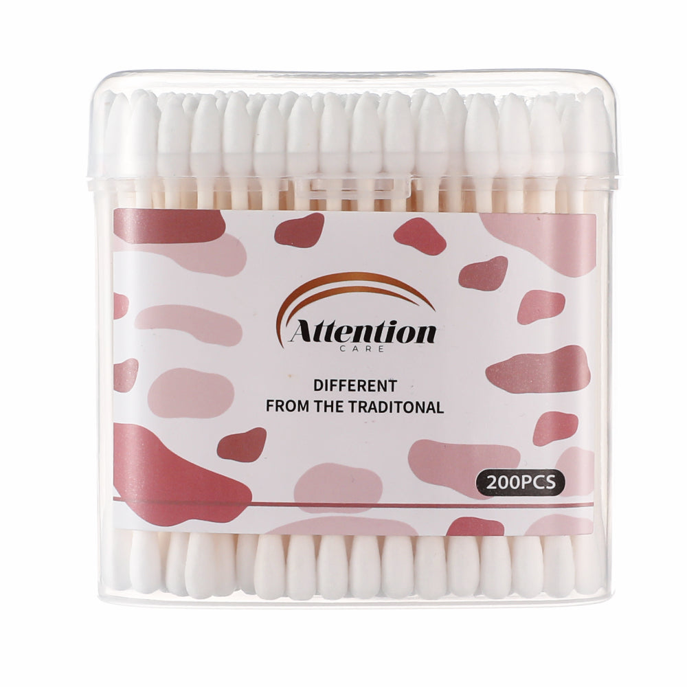 Attention care cotton swabs 200pc att 023 for daily ear cleaning box