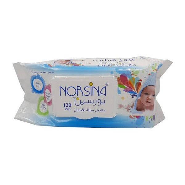 Norsina Norsina Baby Wipes 120Wipes Blue