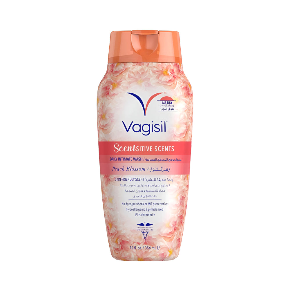 Vagisil Feminine Wash 354ml Scentsitive Scents Daily With Peach Blossom Scent
