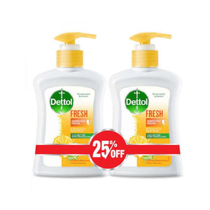 Dettol Hand Wash 200ml Fresh 2 @ 25%Off