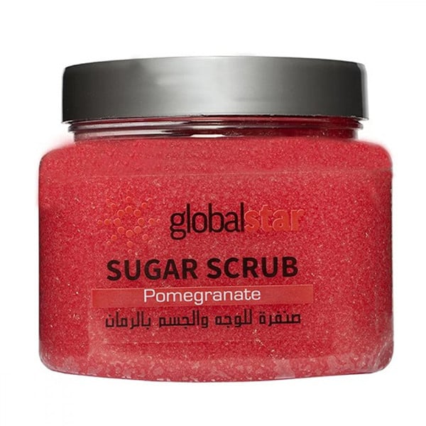 Global Star Sugar Scrub 600g For Face And Body With Pomegranate