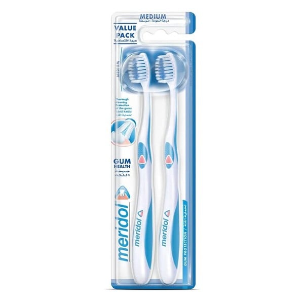 Meridol toothbrush 2pc economy pack medium softness