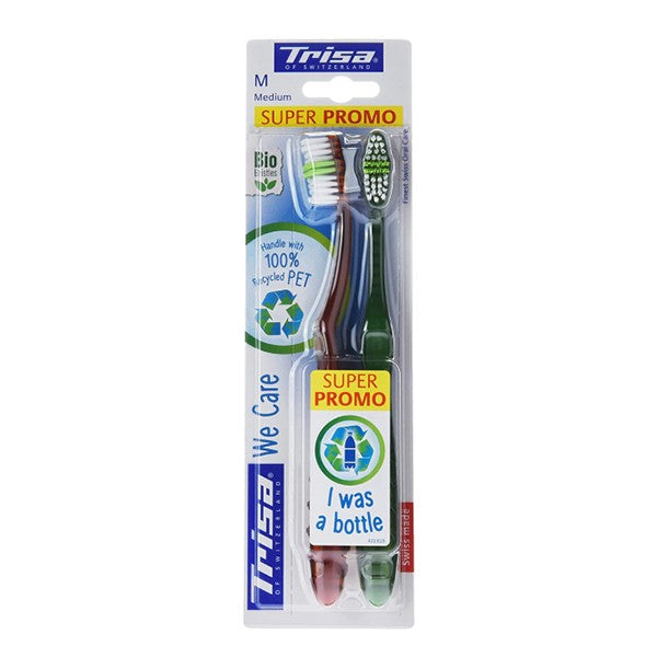 Trisa toothbrush 2pc we care medium