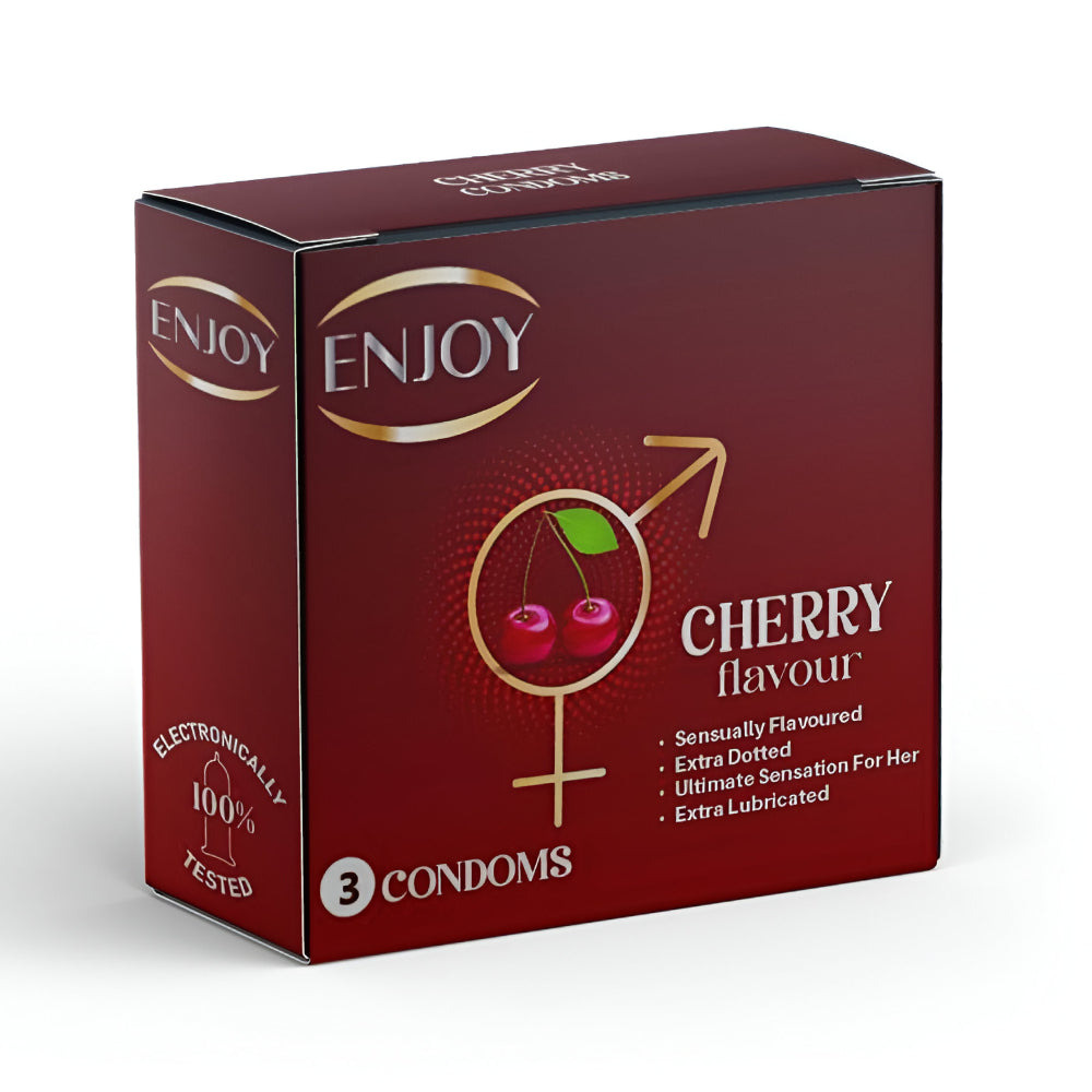 Enjoy Condoms 3pc Premium Cherry Flavor