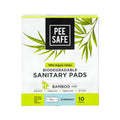 Pee Safe Organic  Pads 10Pads 100% Cotton Pads With Bamboo Core Super Absorbent and Leak-Resistant Large Night Size