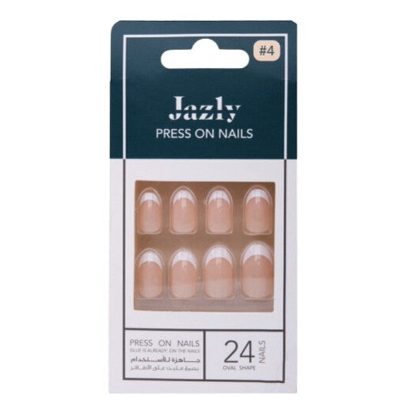 Jazly Artificial Nails 4 French Pink Oval Shape