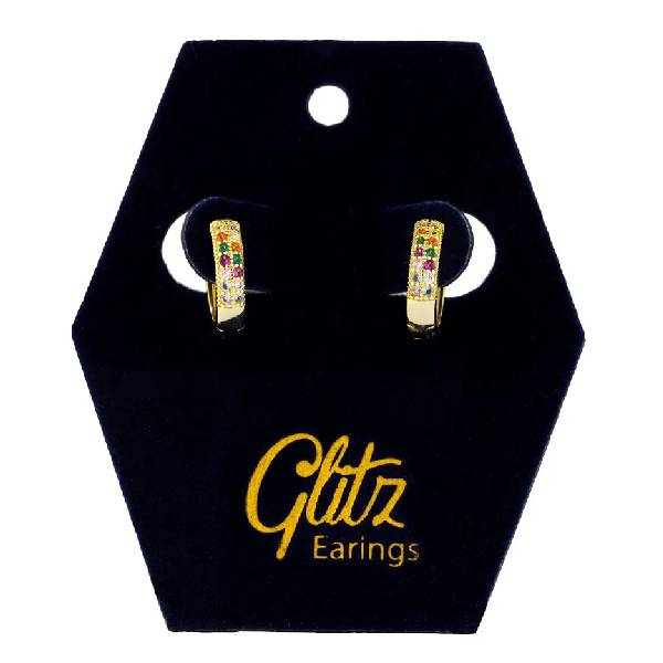 Glitz Ear Ring Max Color Circle Golden