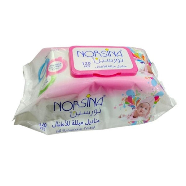Norsina Norsina Baby Wipes 120Wipes Pink
