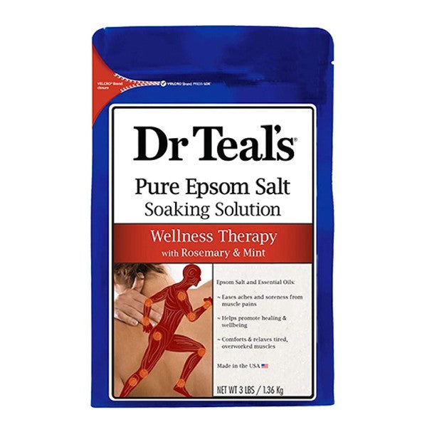 Dr teals spa salt 1360g pure epsom salt rosemary & mint