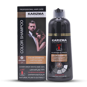 Karizma Color Shampoo 400ml With Natural Plant Extracts In Brown