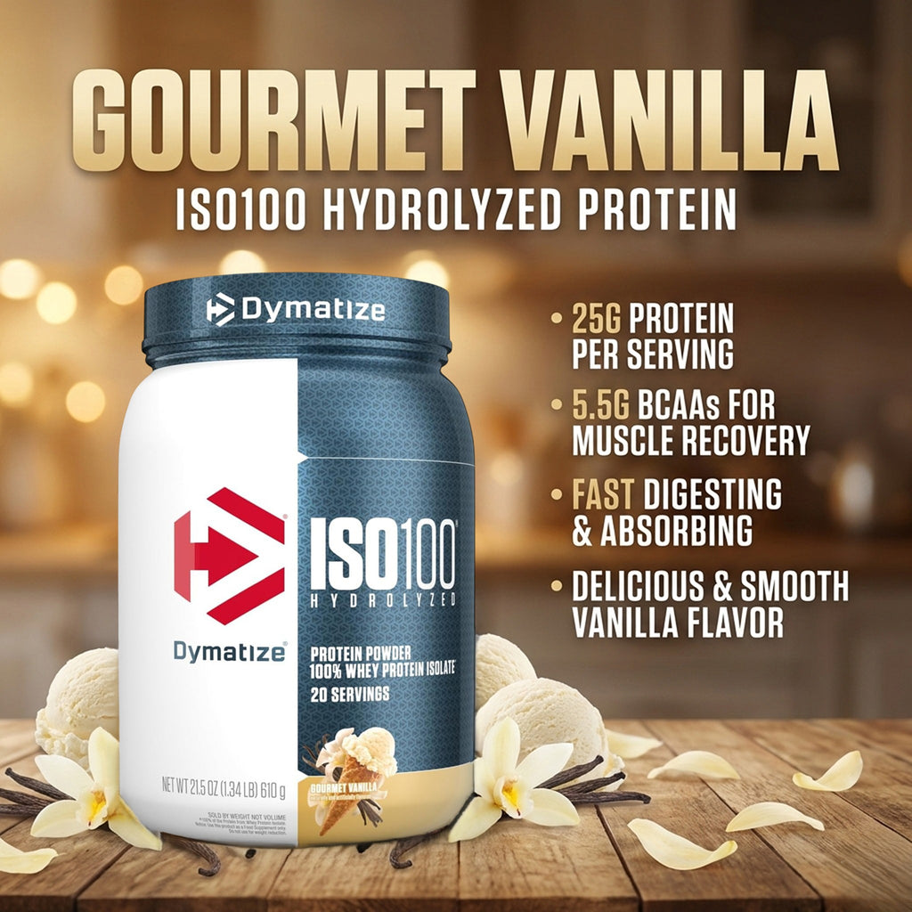 Dymatize ISO 100 - Gourmet Vanilla - 20 Ser - 1.34 LB