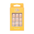 Glitz nails 14 oval shape french pink